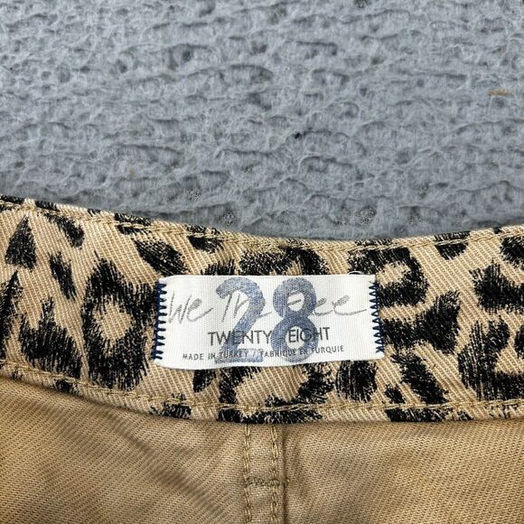 Free People Shorts Women’s Size 28 Dogtown Cut Off Cheetah Print Boho Festival - Picture 4 of 10